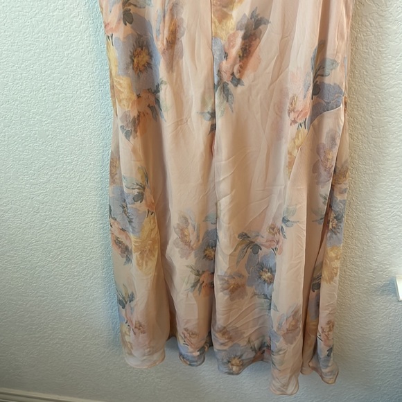 Lauren Ralph Lauren Floral Crinkled Georgette Midi Dress - Picture 10 of 11